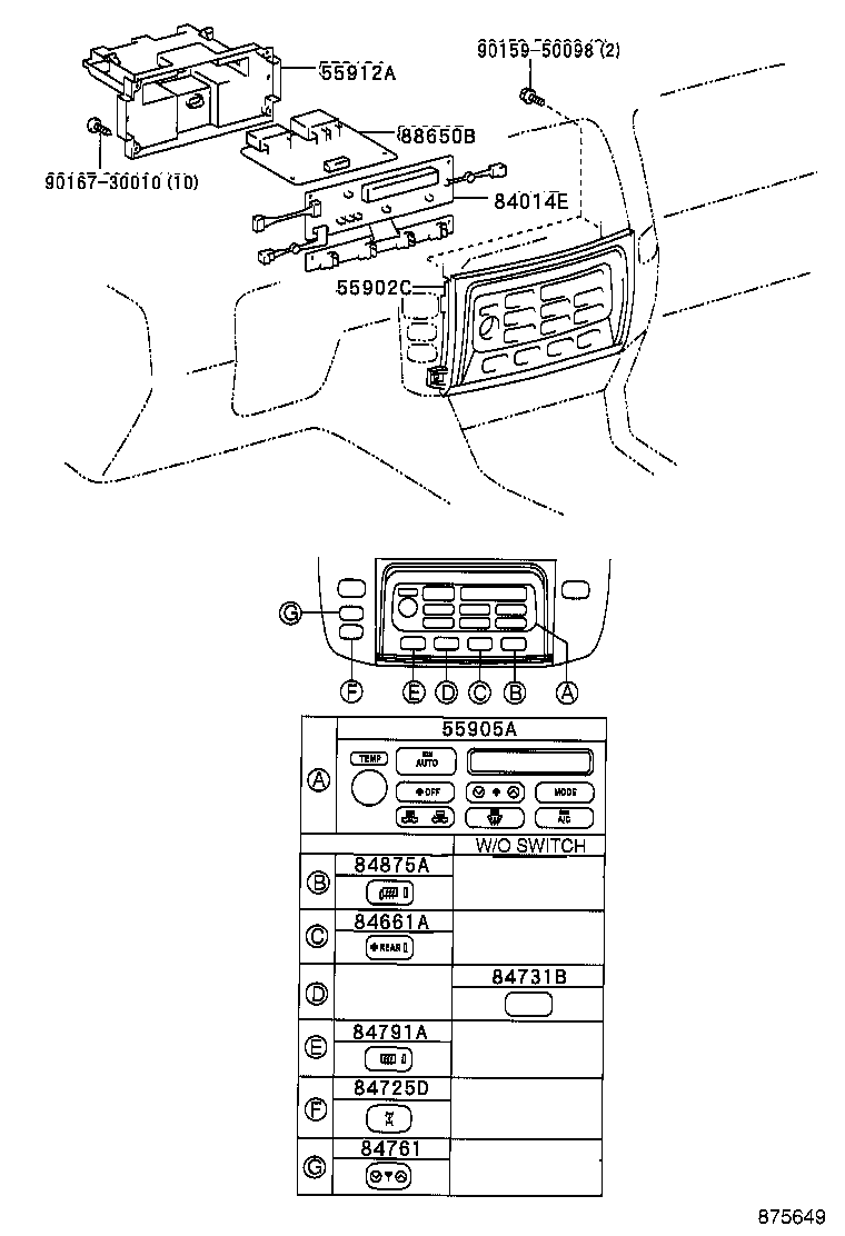  LAND CRUISER 100 |  HEATING AIR CONDITIONING CONTROL AIR DUCT