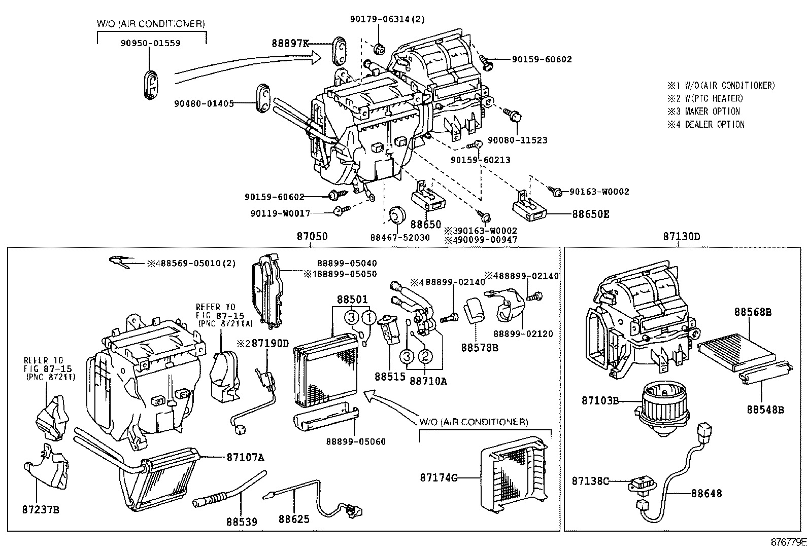 TOYOTA COROLLA HB UKPNDE120L-DHMDYW - ELECTRICAL - HEATING AIR