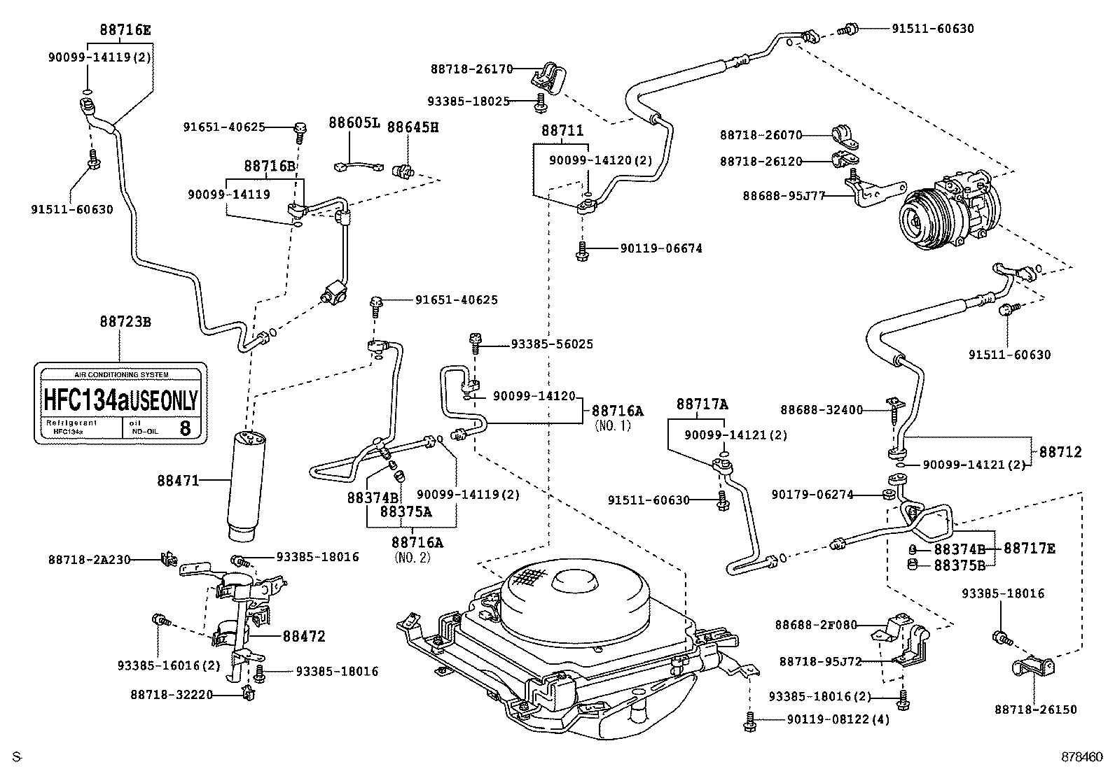  HIACE VAN COMUTER |  HEATING AIR CONDITIONING COOLER PIPING
