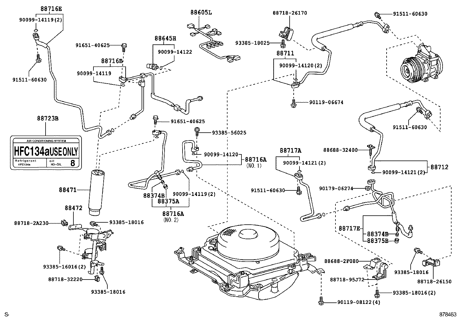 HIACE VAN COMUTER |  HEATING AIR CONDITIONING COOLER PIPING