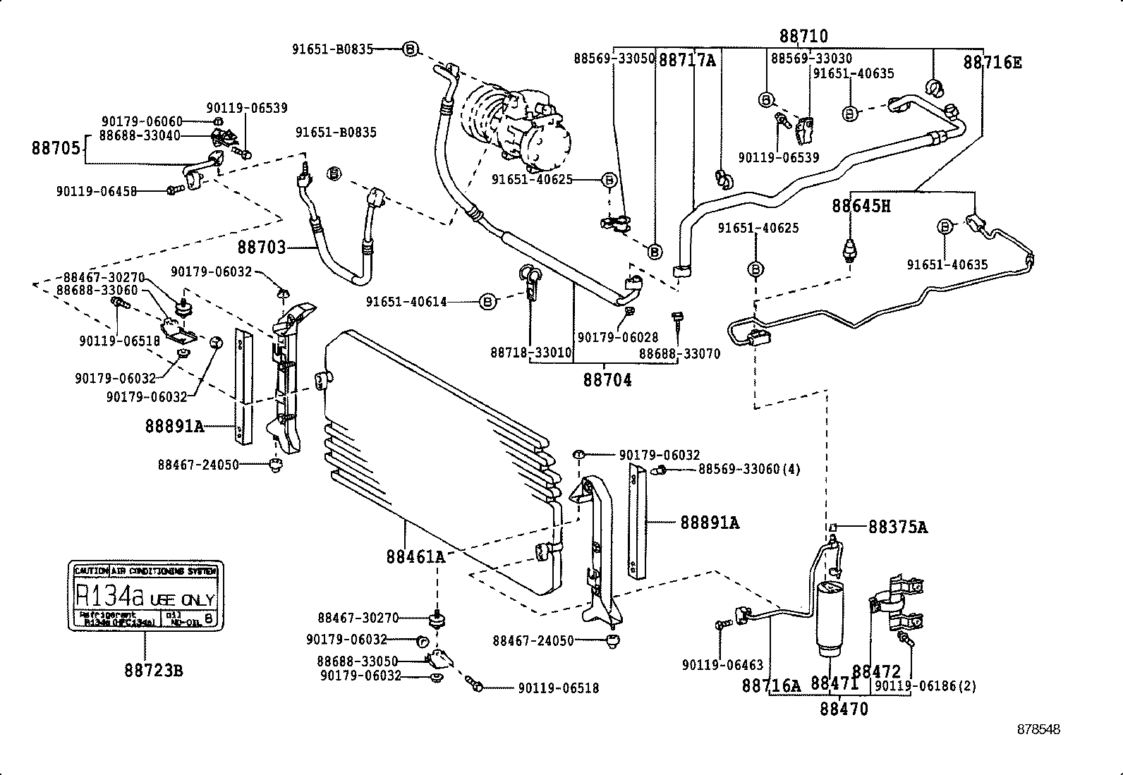  CAMRY SED |  HEATING AIR CONDITIONING COOLER PIPING