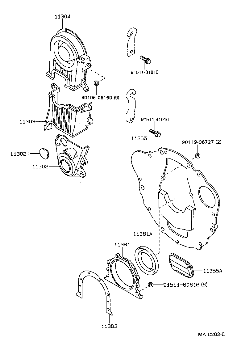  CELICA |  TIMING GEAR COVER REAR END PLATE