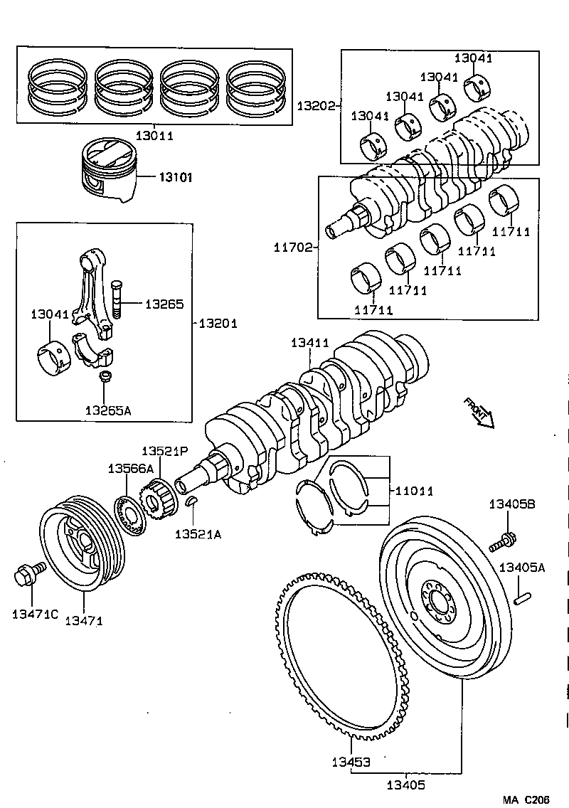  COROLLA WAGON |  CRANKSHAFT PISTON