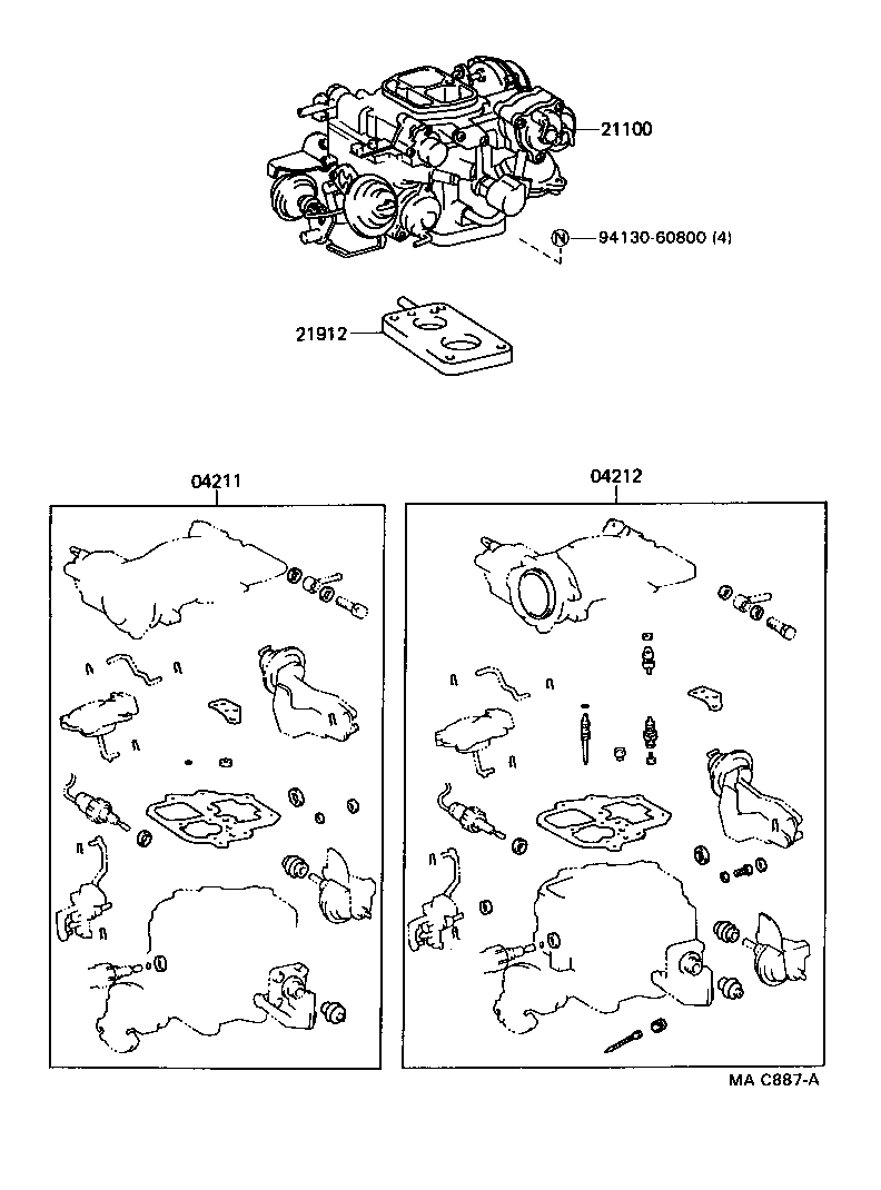  HIACE VAN COMUTER |  CARBURETOR ASSEMBLY