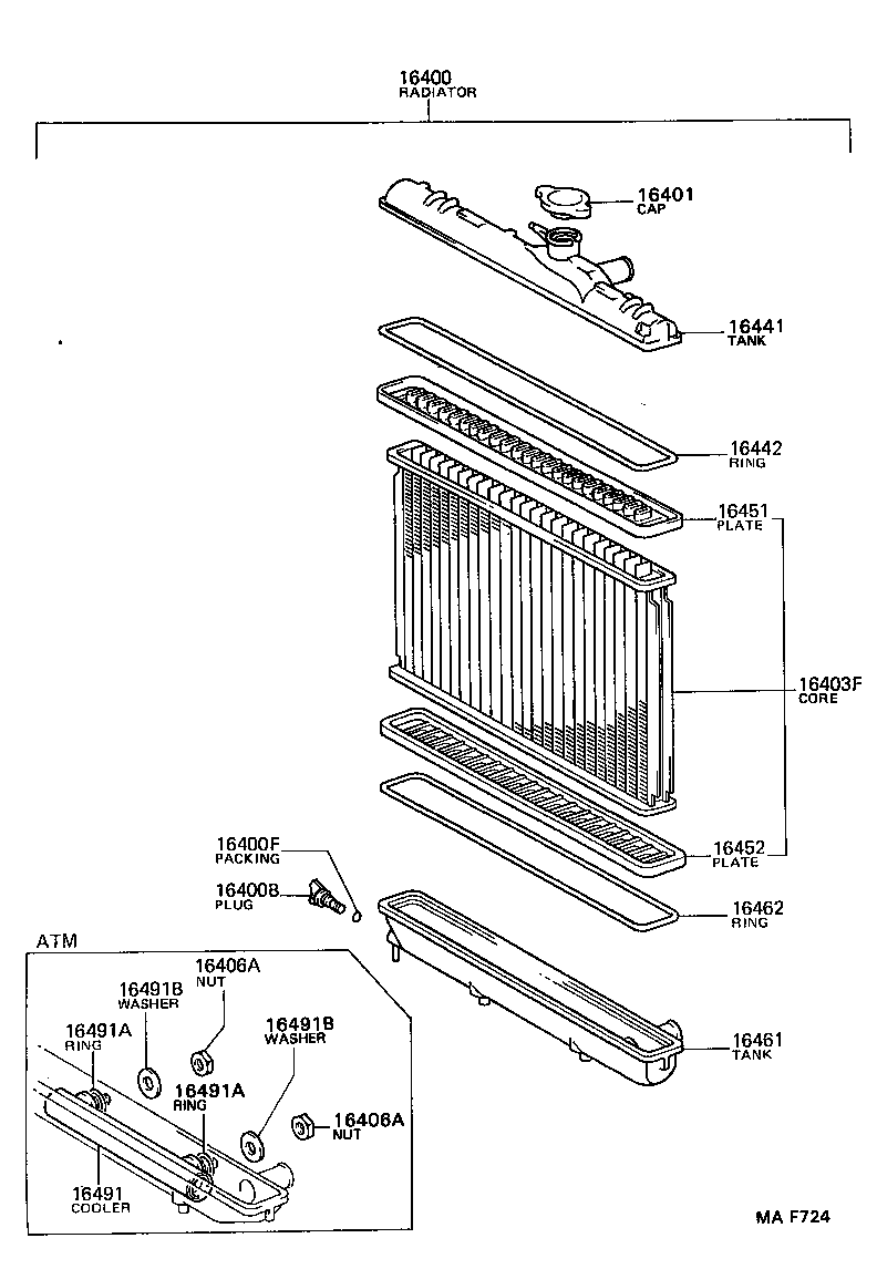  STARLET |  RADIATOR WATER OUTLET