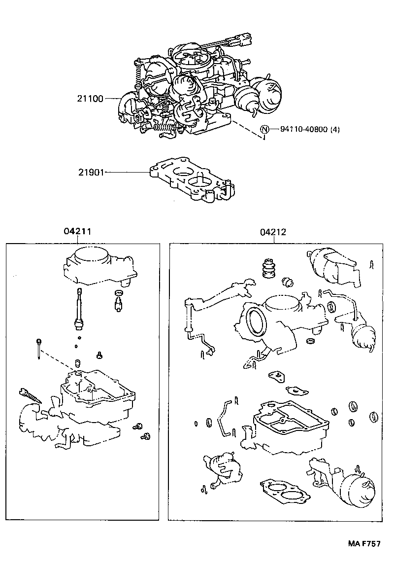  COROLLA HB LB |  CARBURETOR ASSEMBLY