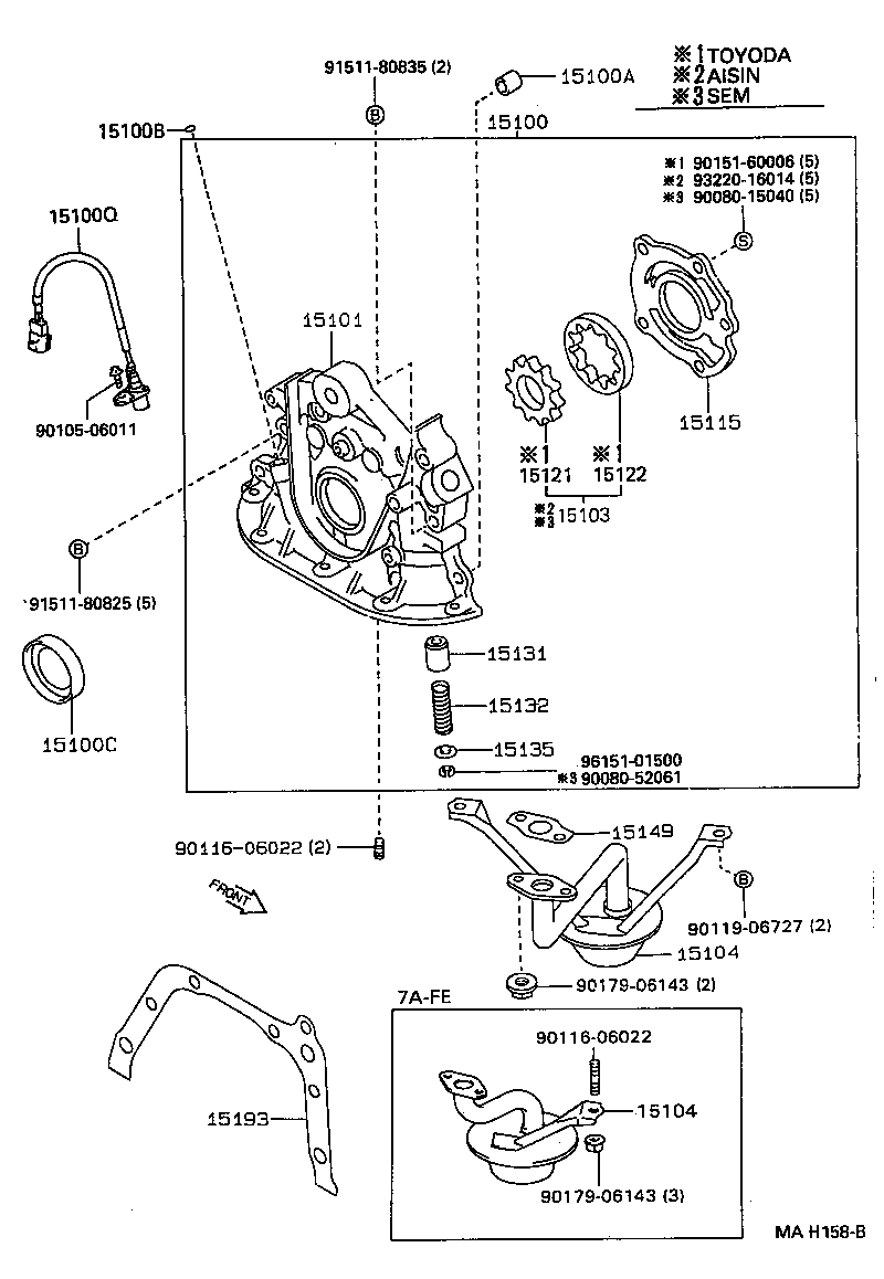  CARINA E |  ENGINE OIL PUMP