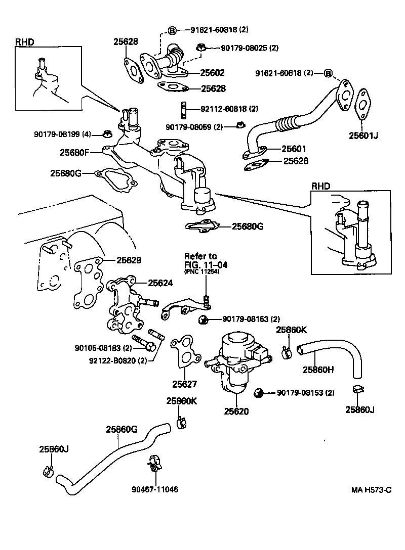  LS400 |  EXHAUST GAS RECIRCULATION SYSTEM