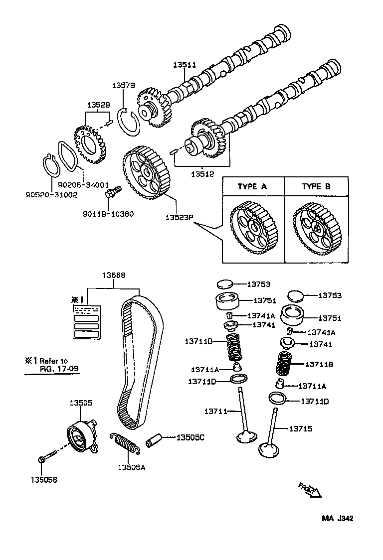  COROLLA SED WG |  CAMSHAFT VALVE