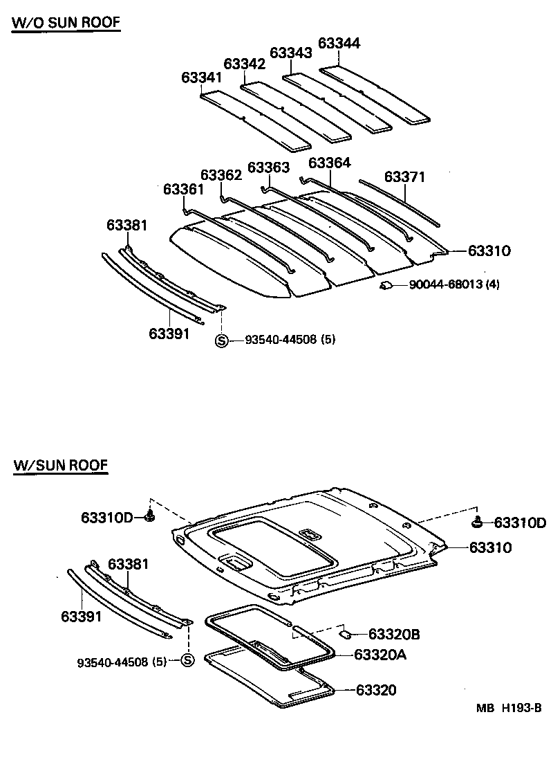  STARLET |  ROOF HEADLINING SILENCER PAD