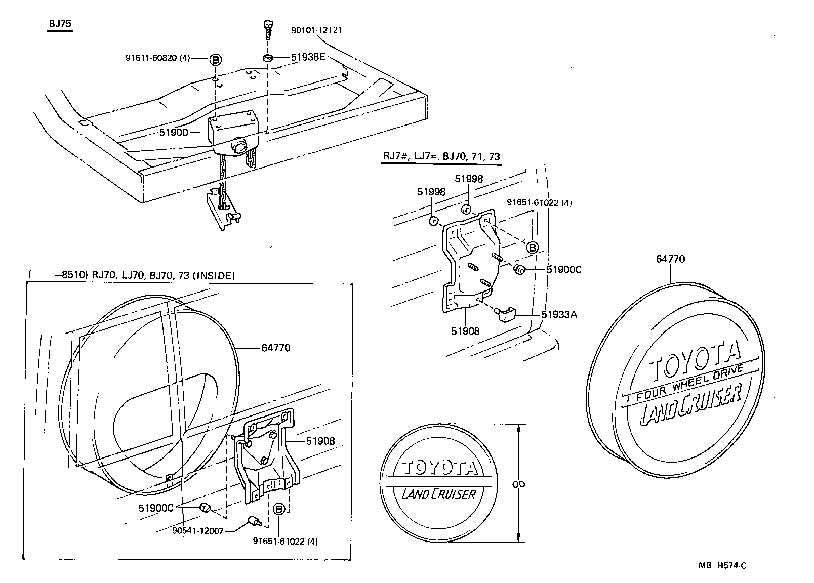  LAND CRUISER 70 |  SPARE WHEEL CARRIER