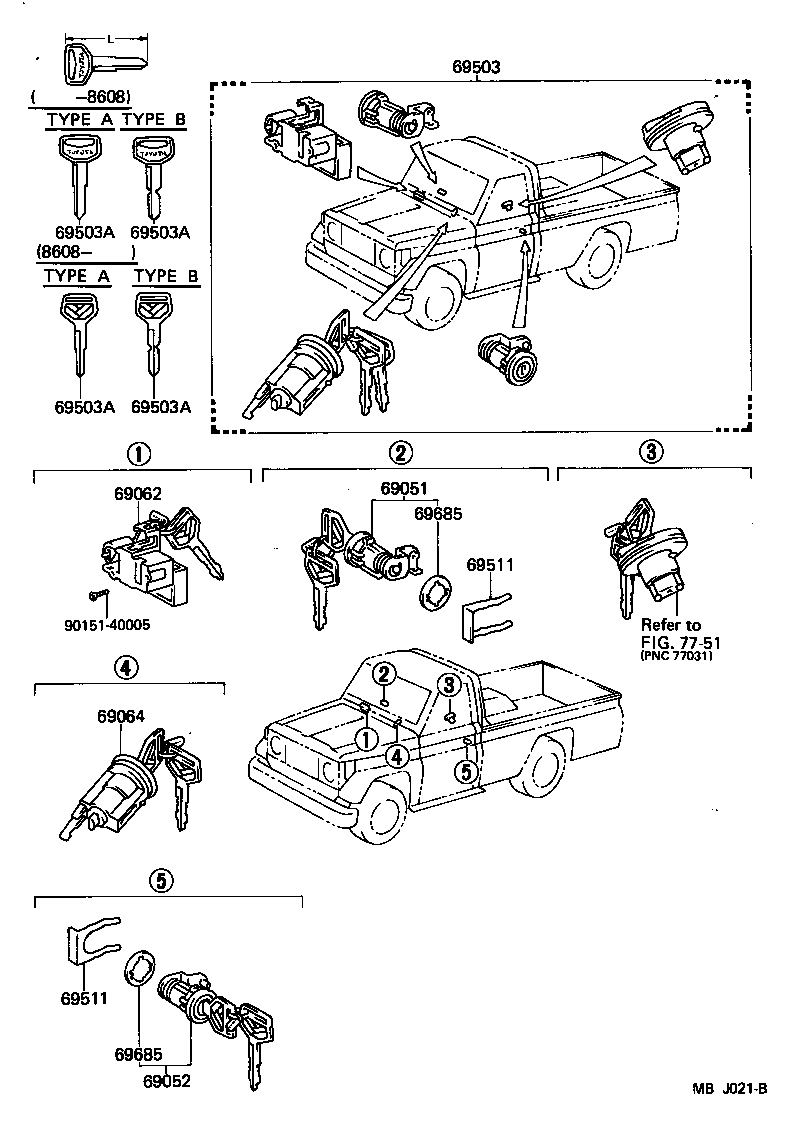  LAND CRUISER 70 |  LOCK CYLINDER SET