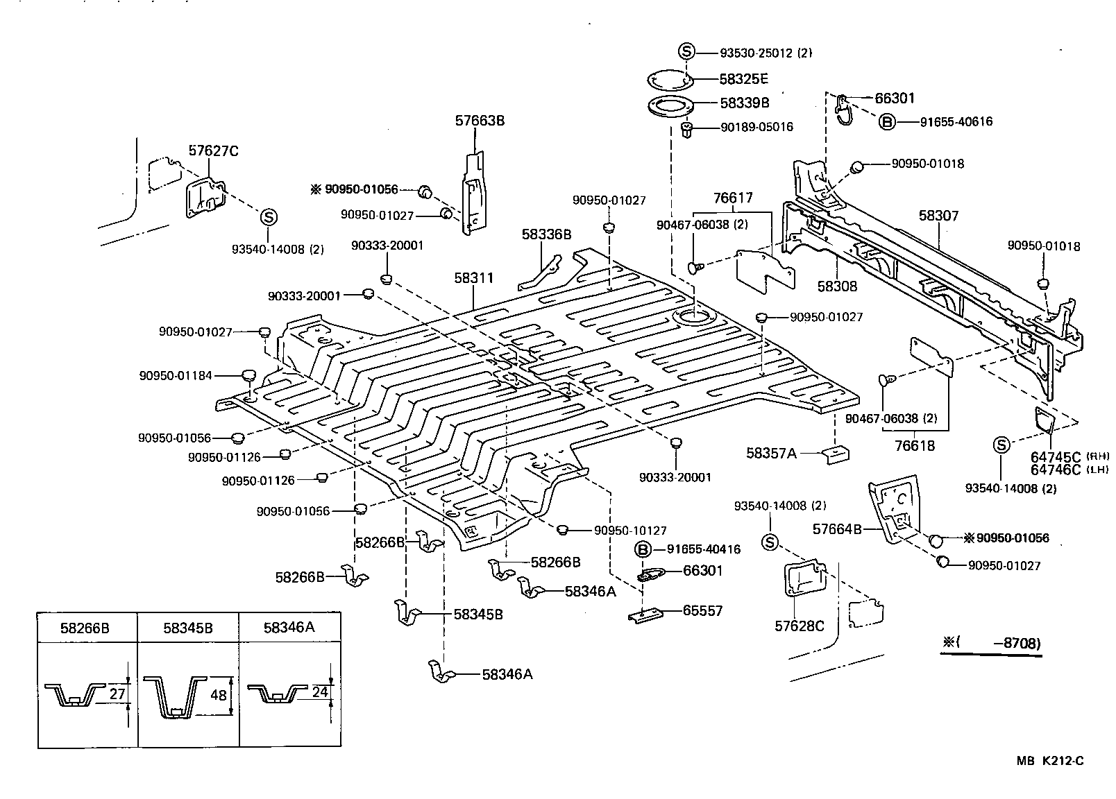 LAND CRUISER 70 |  REAR FLOOR PANEL REAR FLOOR MEMBER