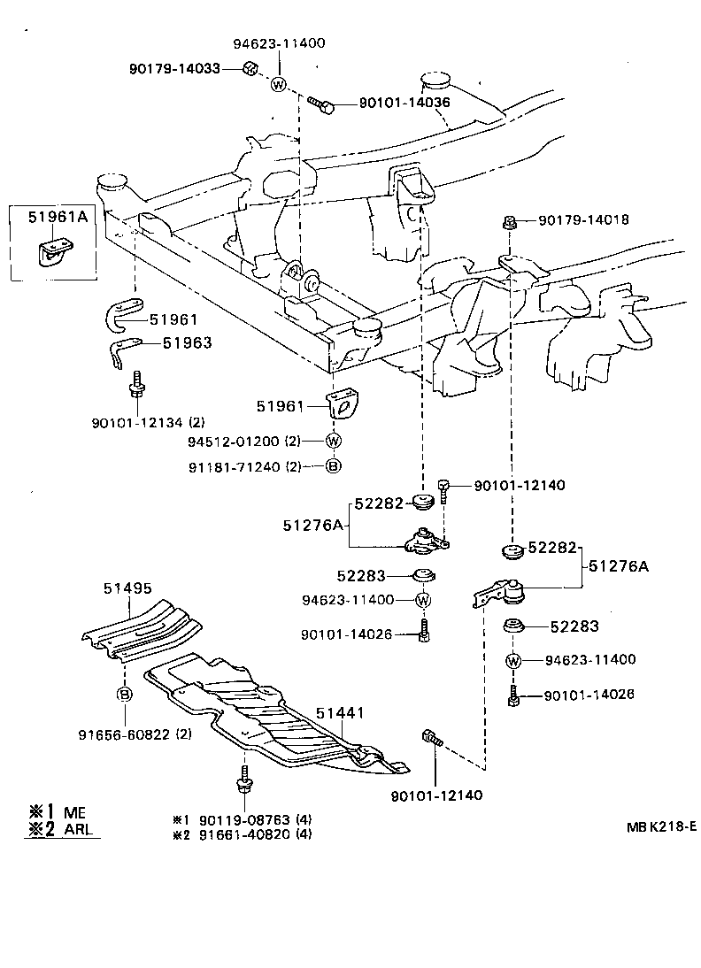  HILUX |  SUSPENSION CROSSMEMBER UNDER COVER