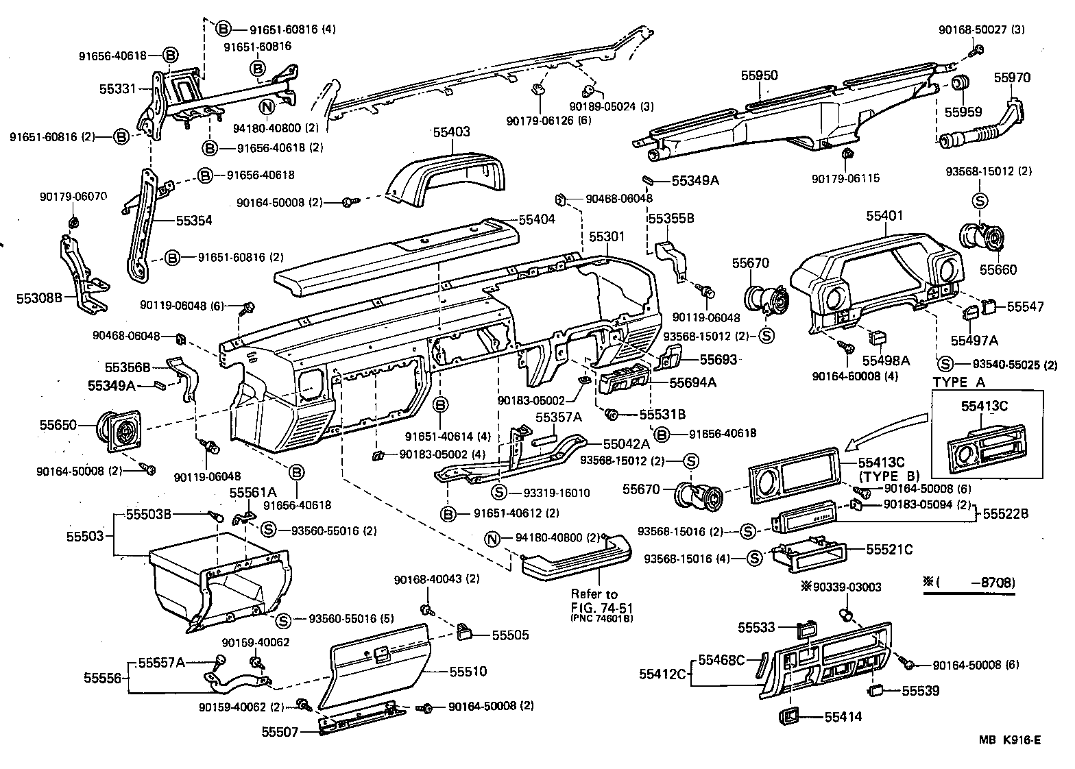  LAND CRUISER 70 |  INSTRUMENT PANEL GLOVE COMPARTMENT
