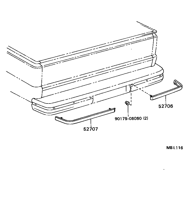  HILUX |  SIDE BUMPER BUMPER STAY