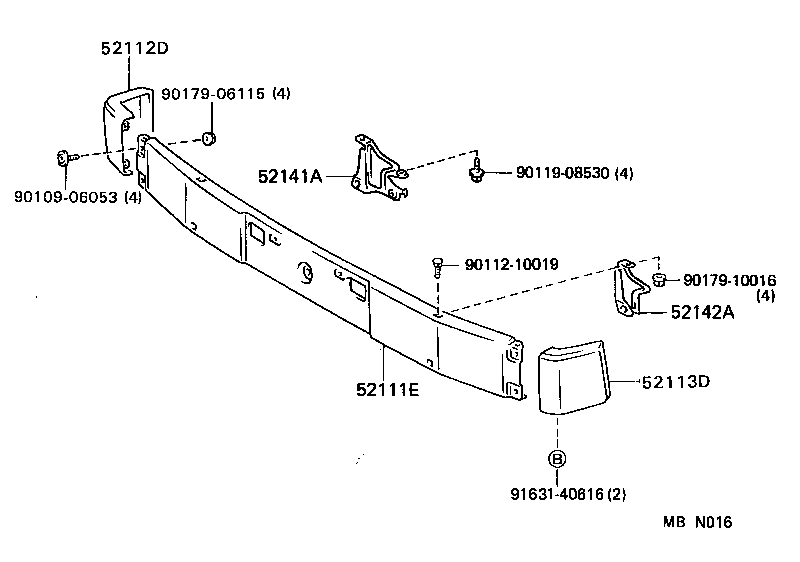  DYNA150 |  FRONT BUMPER BUMPER STAY