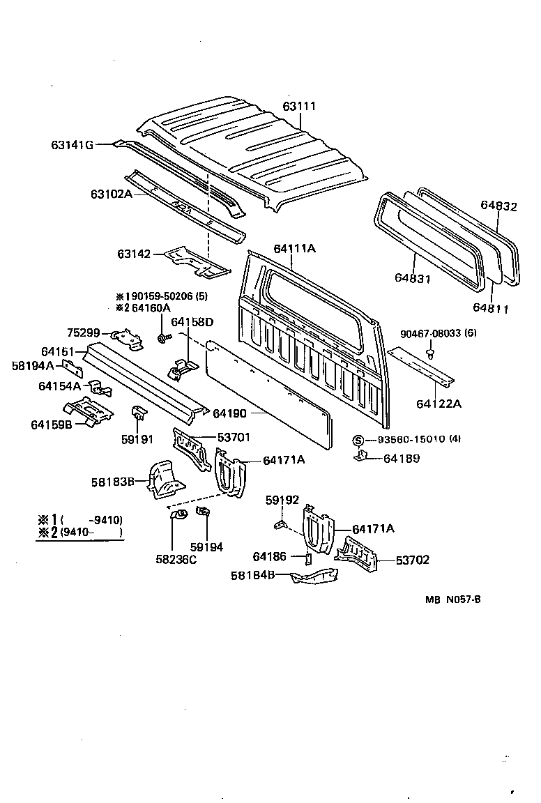  DYNA150 |  ROOF PANEL BACK PANEL