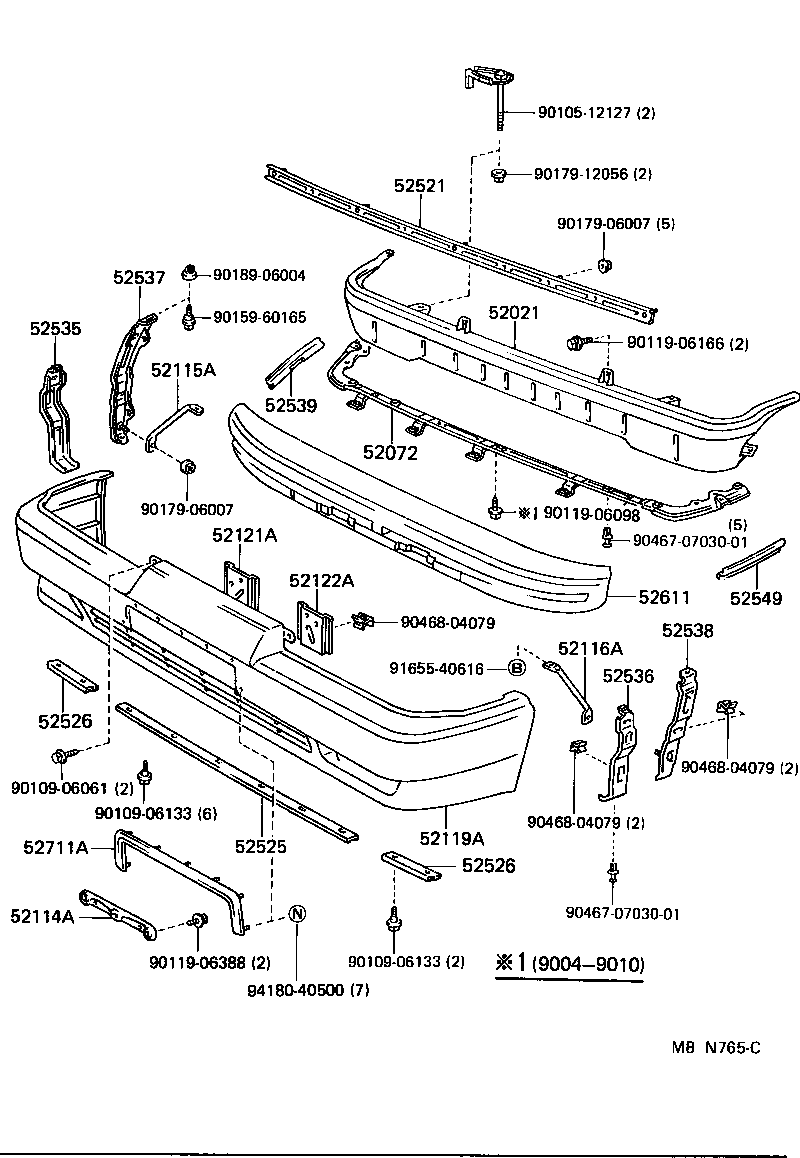  SUPRA |  FRONT BUMPER BUMPER STAY