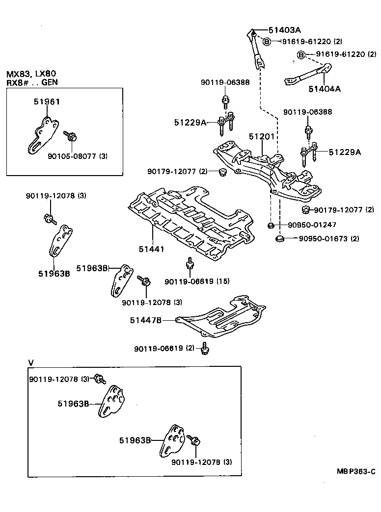  CRESSIDA |  SUSPENSION CROSSMEMBER UNDER COVER