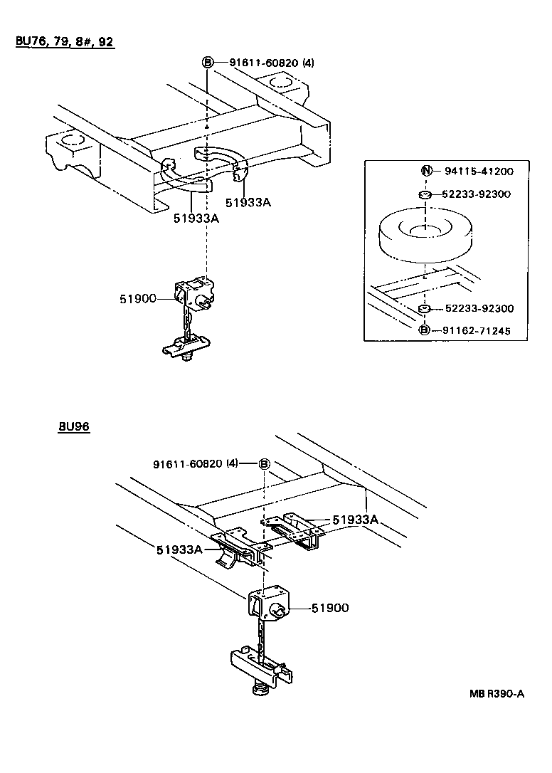  DYNA200 |  SPARE WHEEL CARRIER