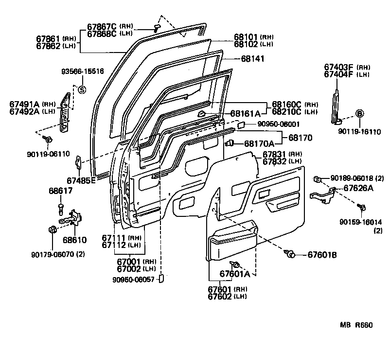  DYNA150 |  FRONT DOOR PANEL GLASS