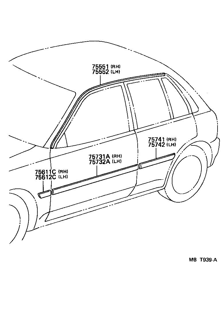  STARLET |  SIDE MOULDING