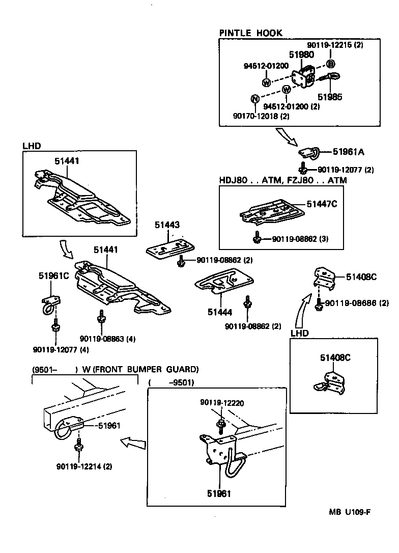  LAND CRUISER 80 |  SUSPENSION CROSSMEMBER UNDER COVER