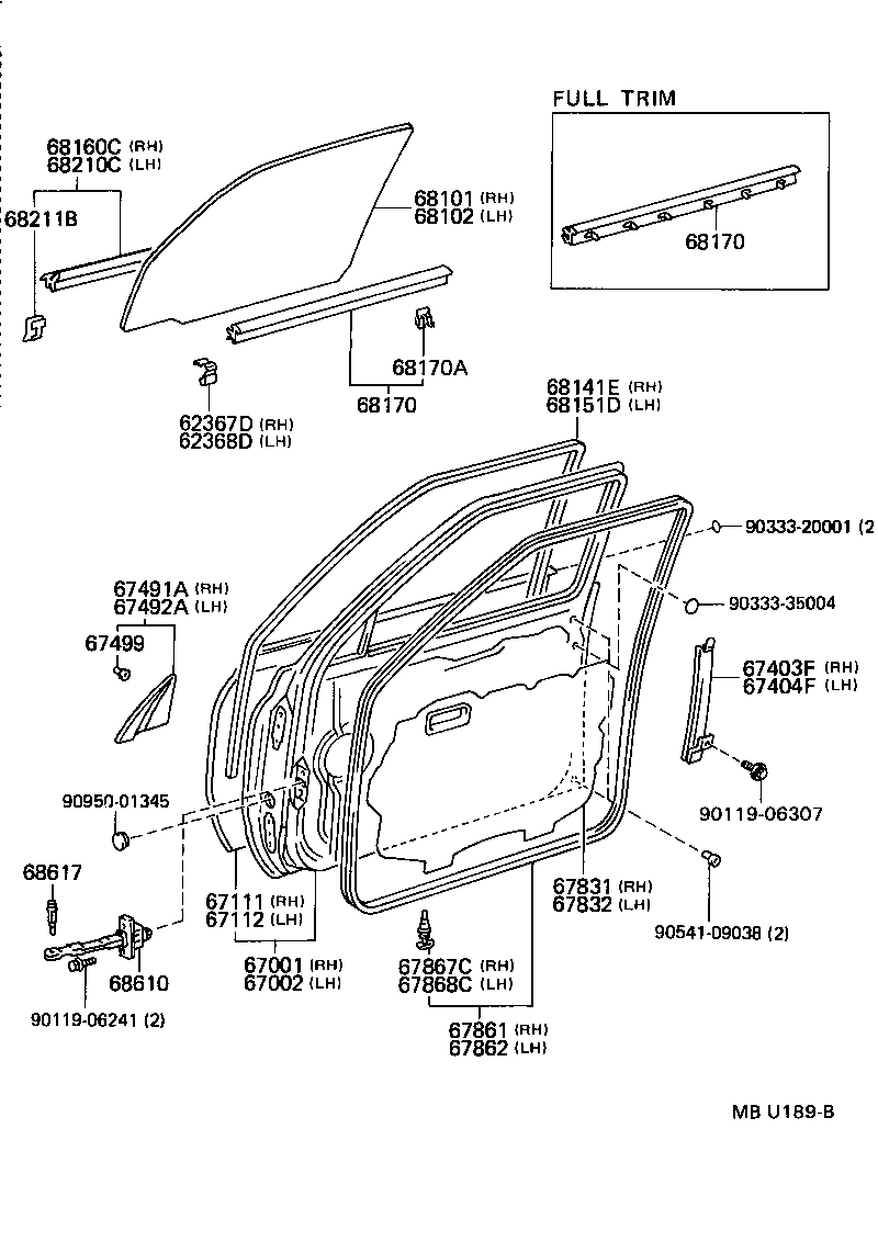  LAND CRUISER 80 |  FRONT DOOR PANEL GLASS