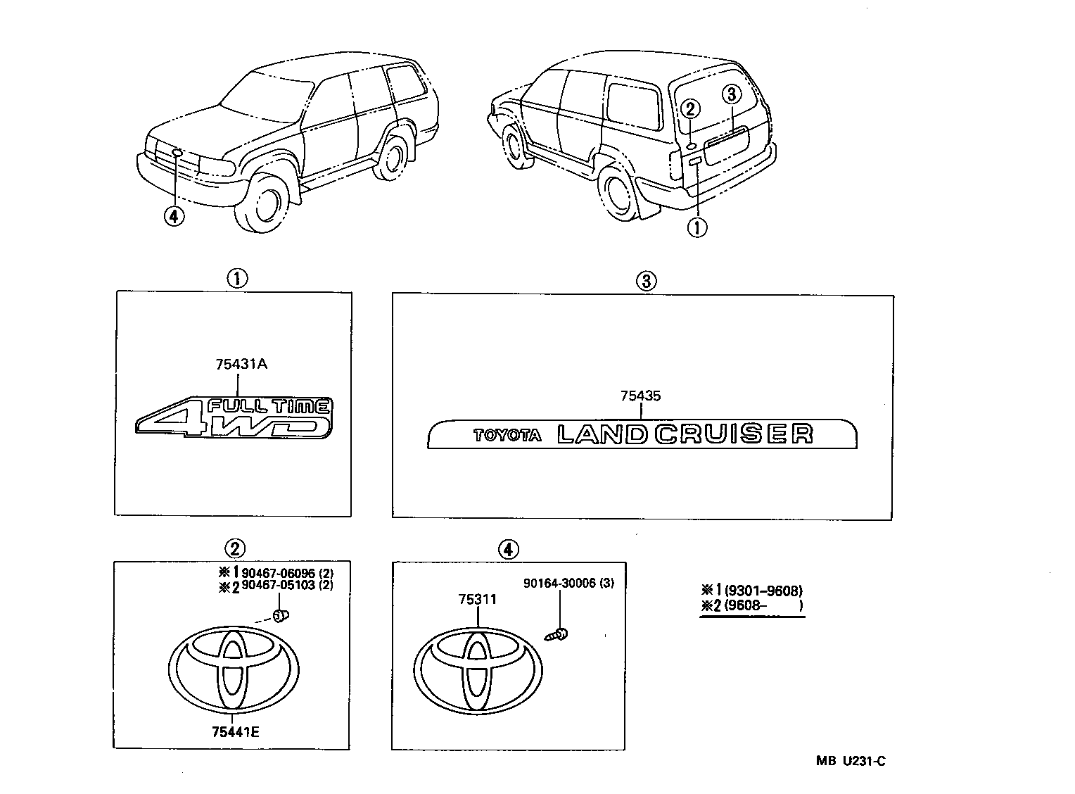  LAND CRUISER 80 |  EMBLEM NAME PLATE