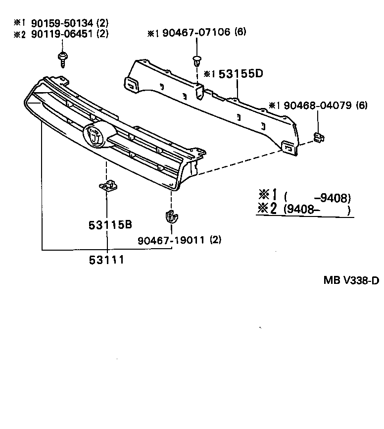  CAMRY SED |  RADIATOR GRILLE