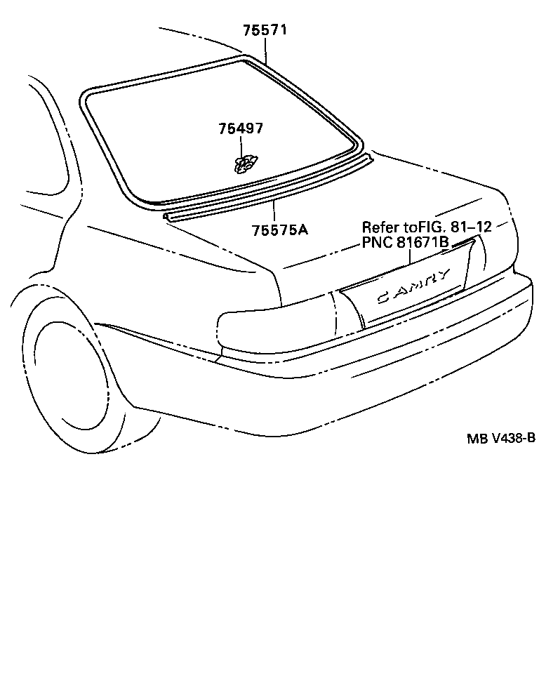  CAMRY SED |  REAR MOULDING