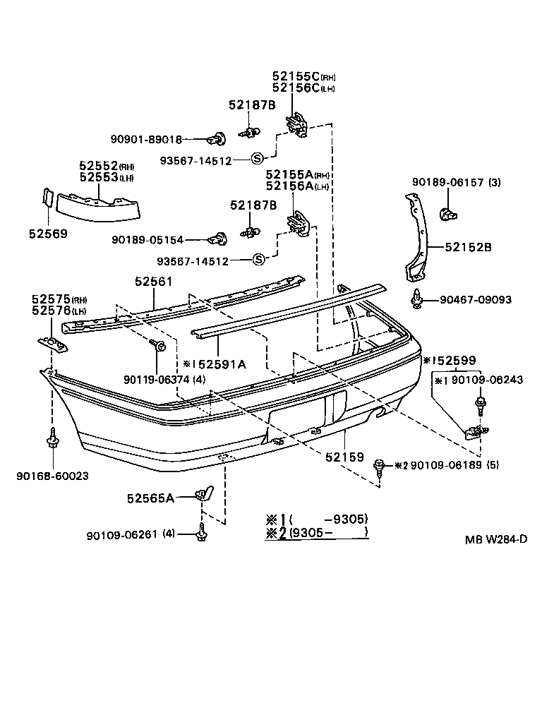  CARINA E SED LB JPP |  REAR BUMPER BUMPER STAY
