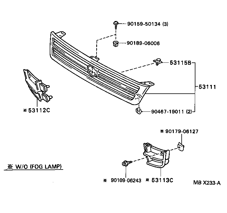  CARINA E |  RADIATOR GRILLE