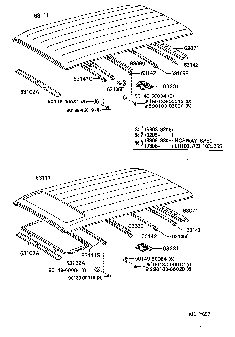  HIACE VAN COMUTER |  ROOF PANEL BACK PANEL