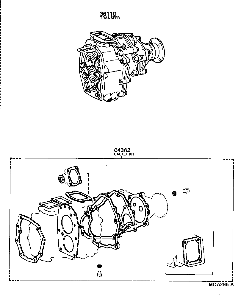  HILUX |  TRANSFER ASSEMBLY GASKET KIT