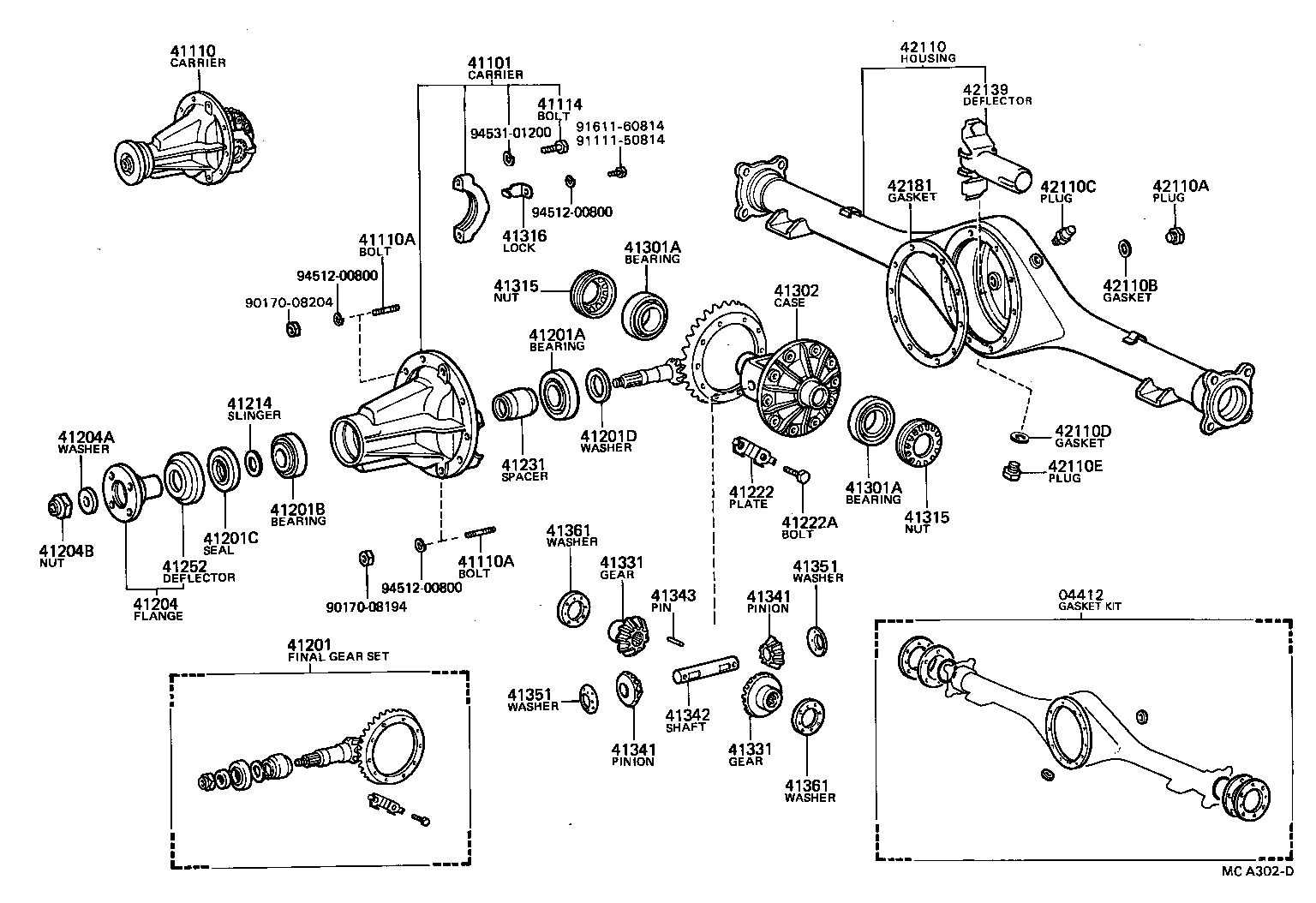  HILUX |  REAR AXLE HOUSING DIFFERENTIAL