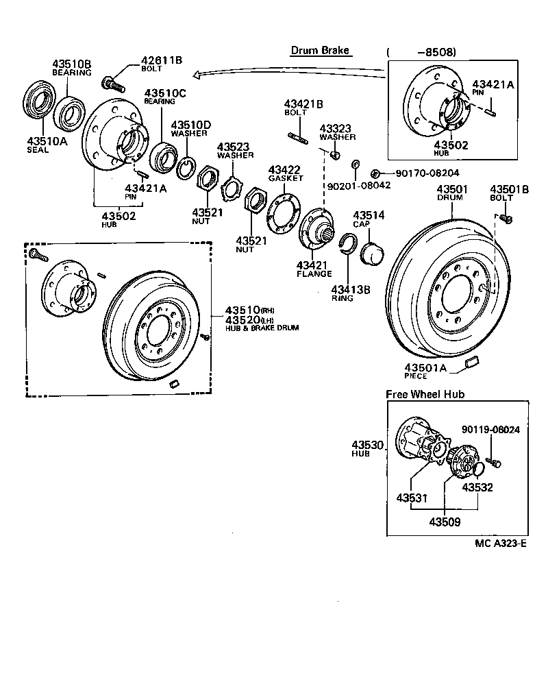  HILUX |  FRONT AXLE HUB