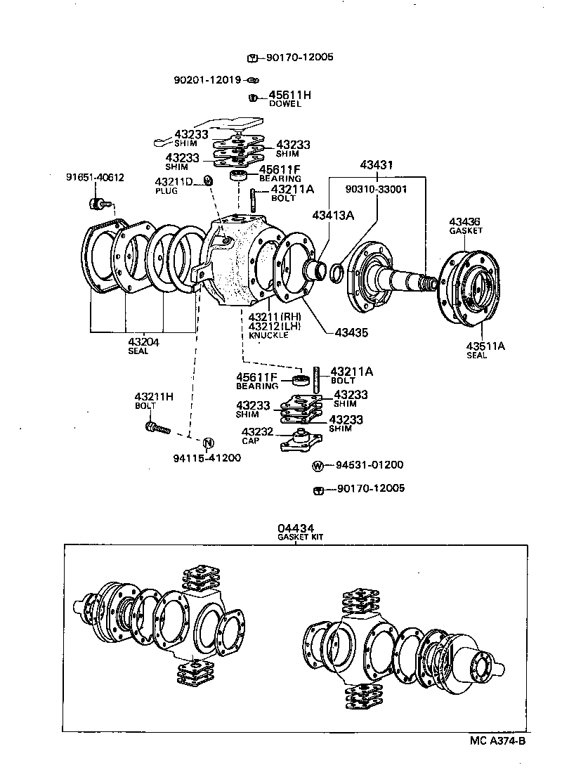  HILUX |  FRONT AXLE ARM STEERING KNUCKLE