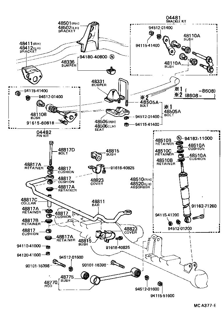  HILUX |  FRONT SPRING SHOCK ABSORBER