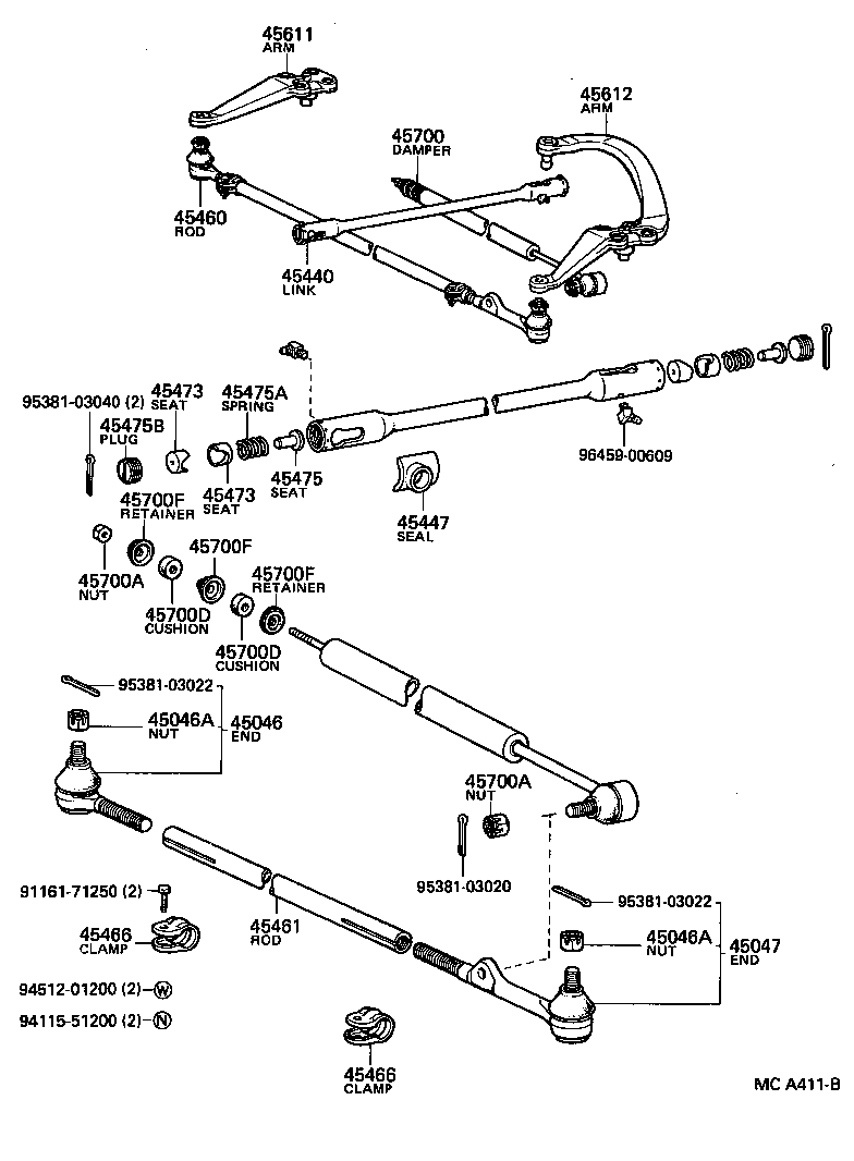  HILUX |  FRONT STEERING GEAR LINK