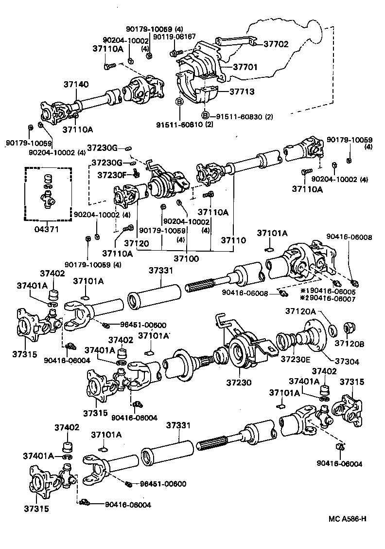  HILUX |  PROPELLER SHAFT UNIVERSAL JOINT