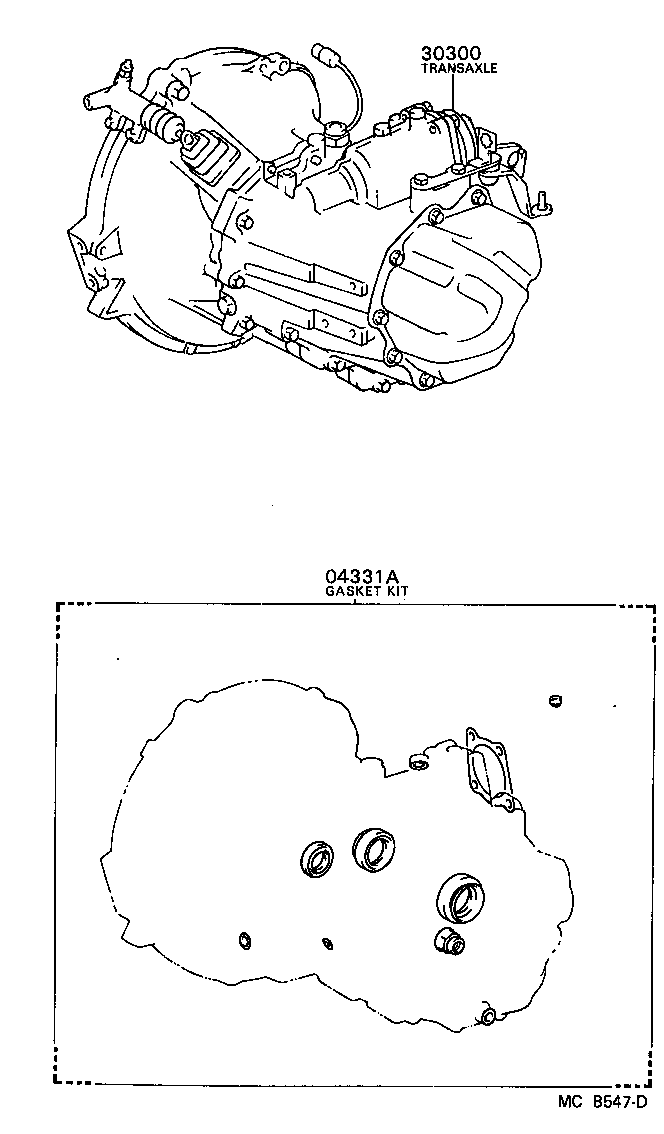 STARLET |  TRANSAXLE OR TRANSMISSION ASSY GASKET KIT MTM