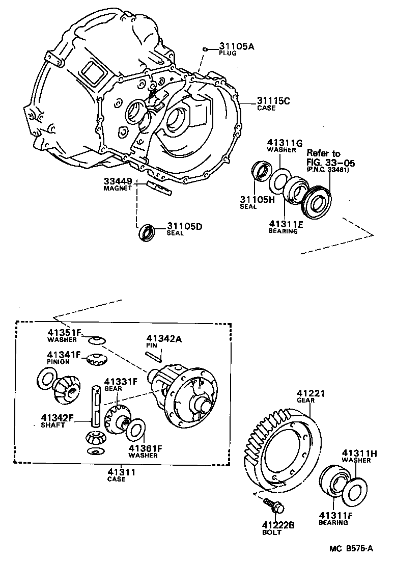  STARLET |  FRONT AXLE HOUSING DIFFERENTIAL