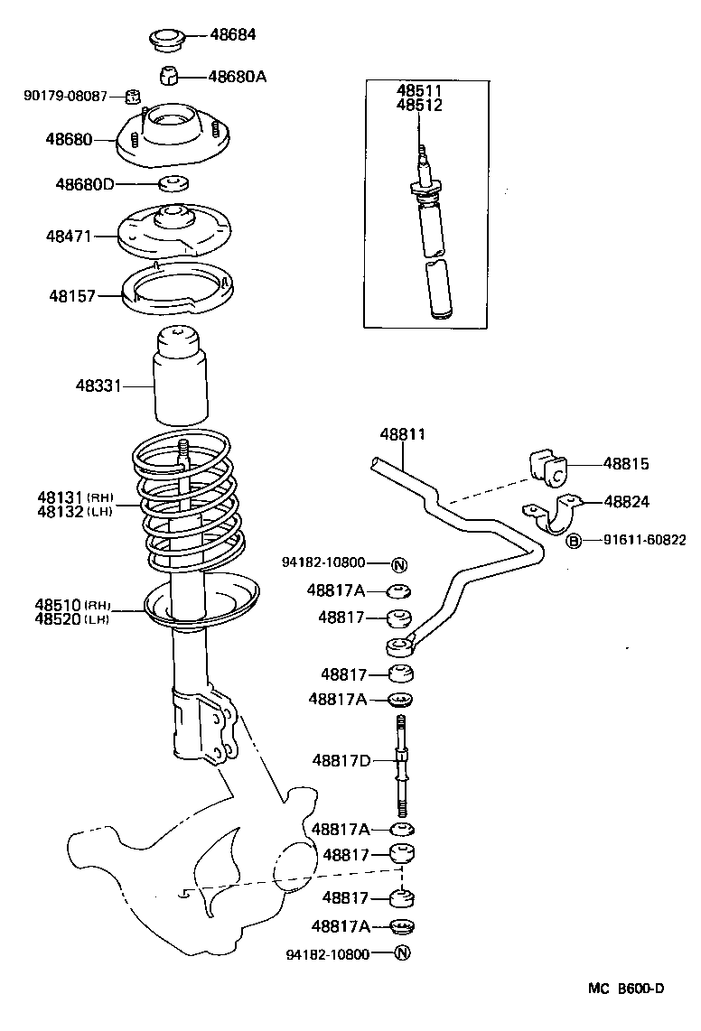  STARLET |  FRONT SPRING SHOCK ABSORBER