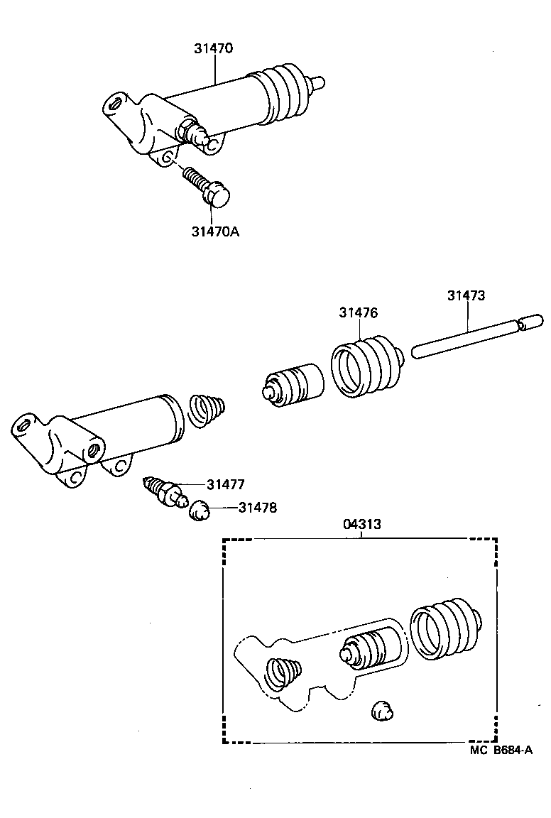  LAND CRUISER 70 |  CLUTCH RELEASE CYLINDER