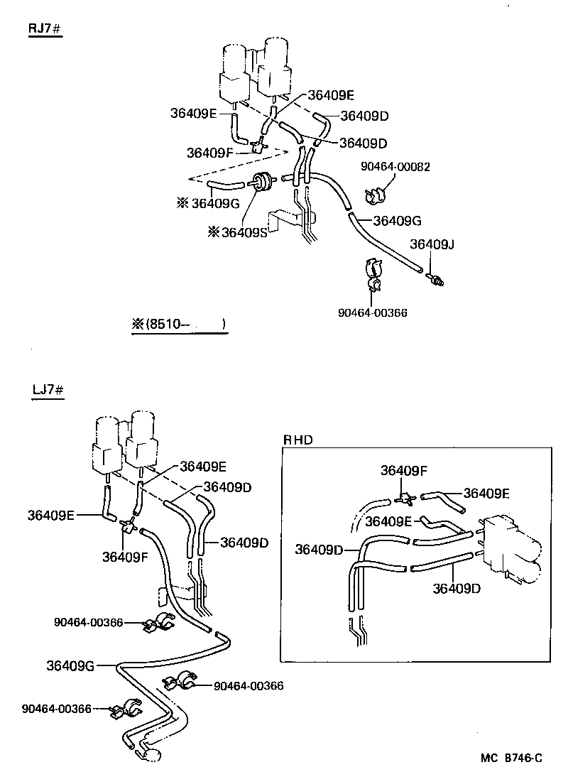  LAND CRUISER 70 |  TRANSFER VACUUM PIPING