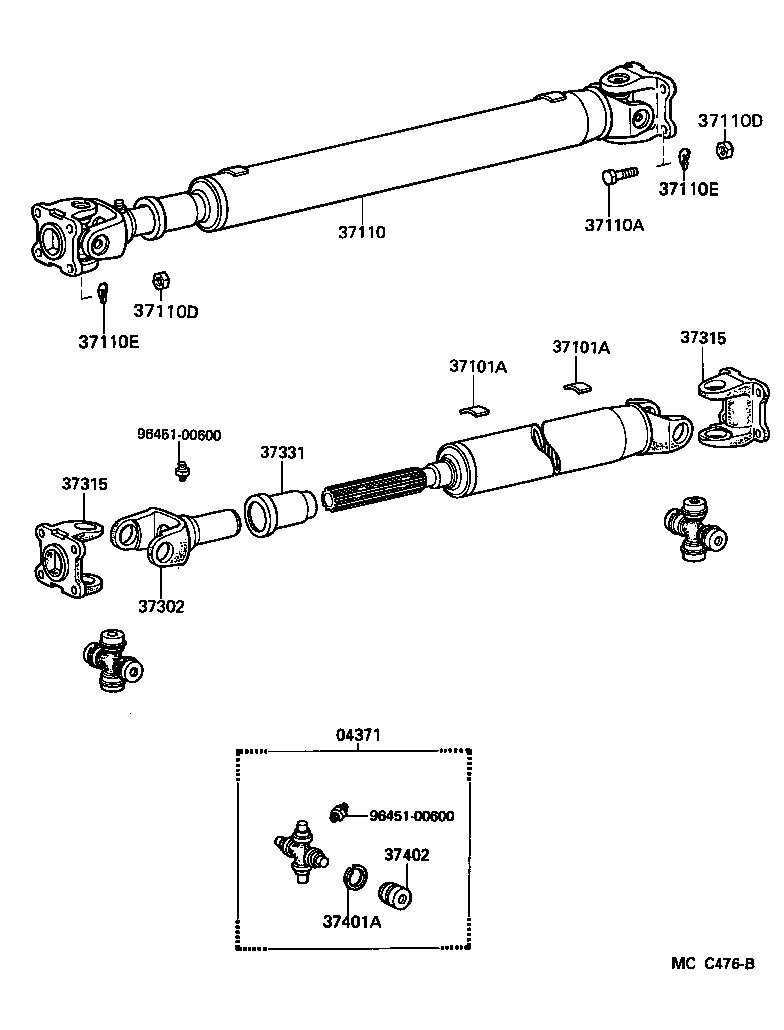  DYNA150 |  PROPELLER SHAFT UNIVERSAL JOINT