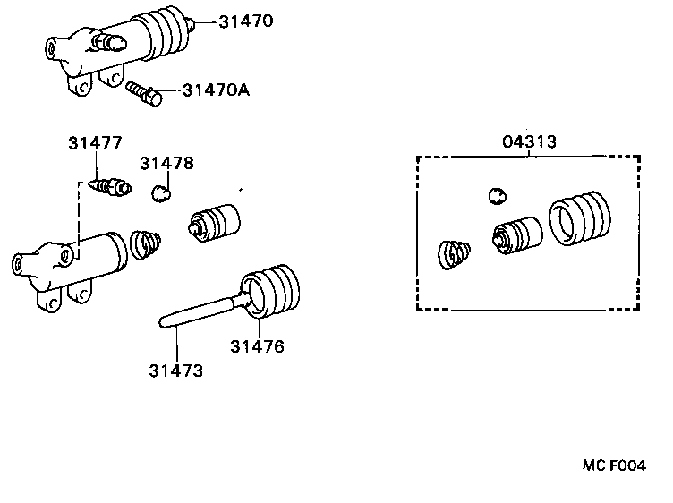 DYNA200 |  CLUTCH RELEASE CYLINDER