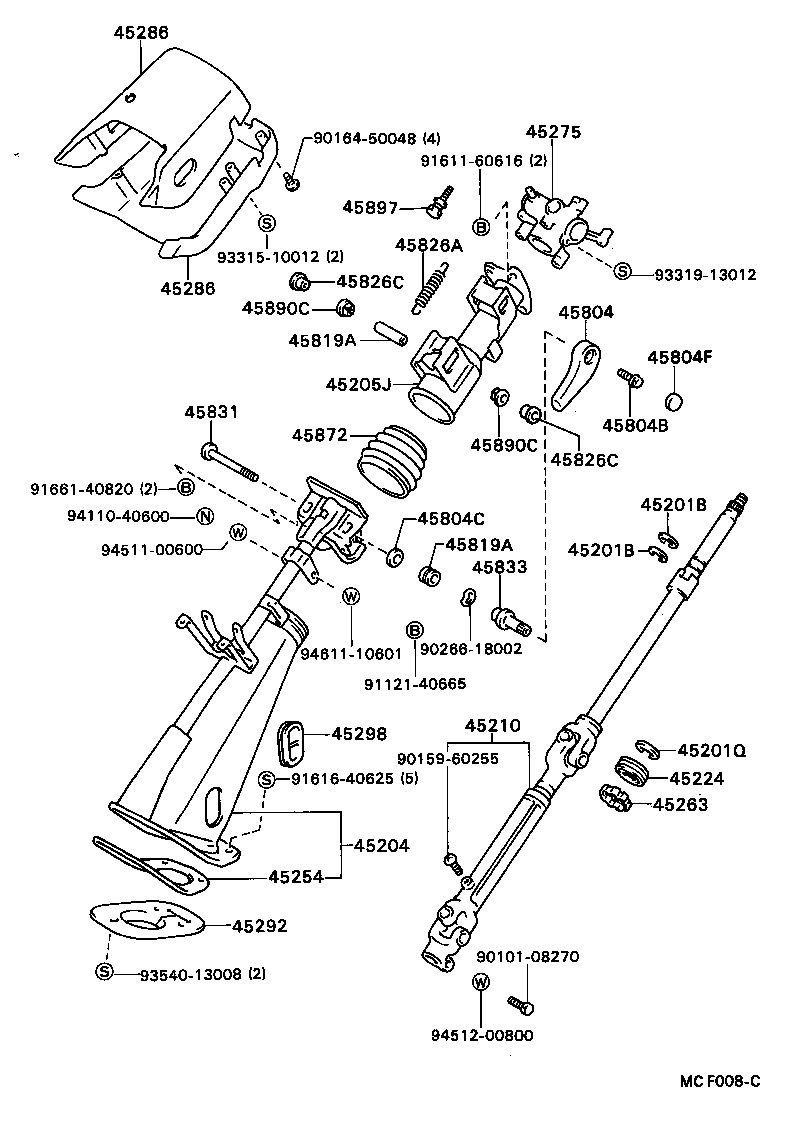  DYNA200 |  STEERING COLUMN SHAFT